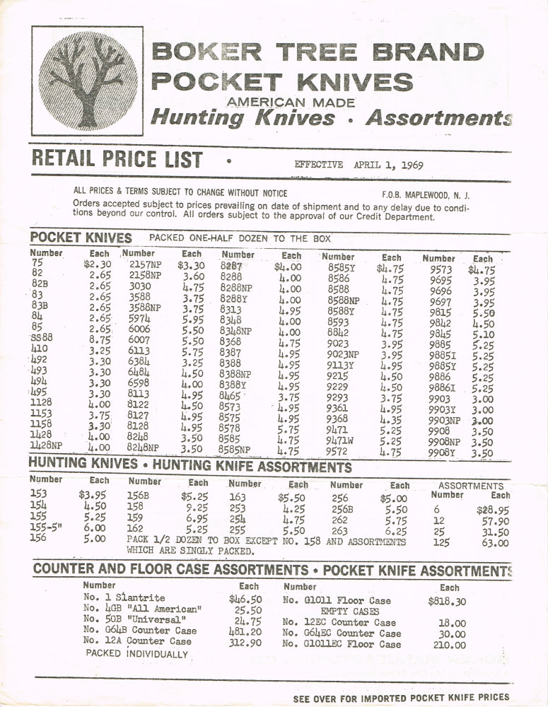 Boker Tree Brand 1966 Pocket Knives Catalog: Page 26